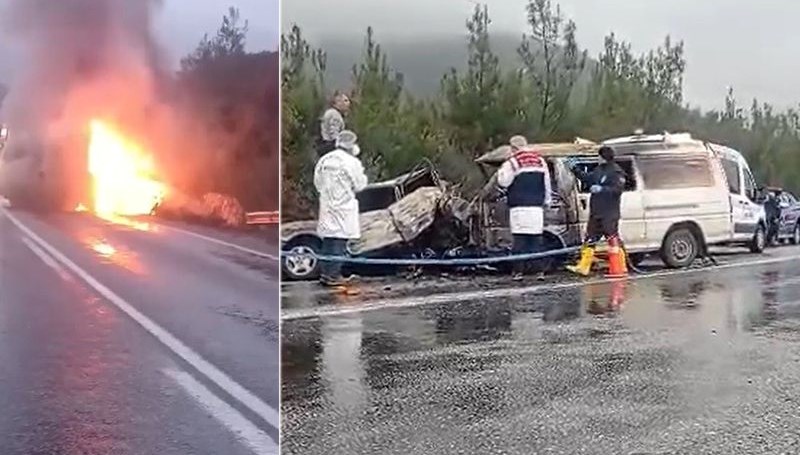 İzmir’de korkunç kaza: Yanarak can verdi