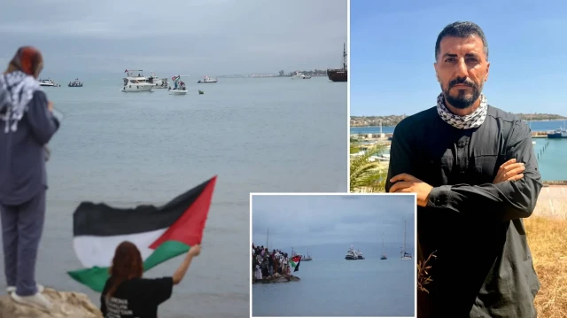 ersin celik sumud filosunun son hazirliklarini aktardi turkuaz rengi kurdele takarak bize destek olun IHOkxKPm