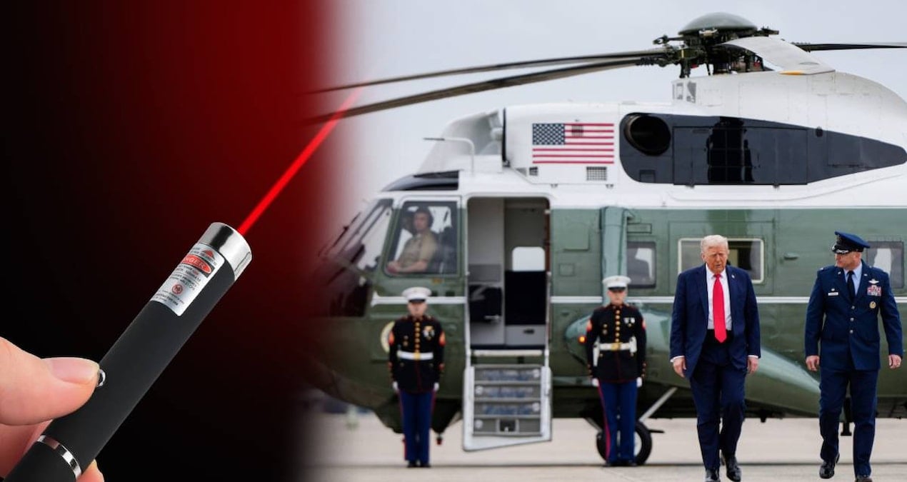 trumpin helikopterine lazer tuttu gizli servis alarma gecti fQDG8l3E