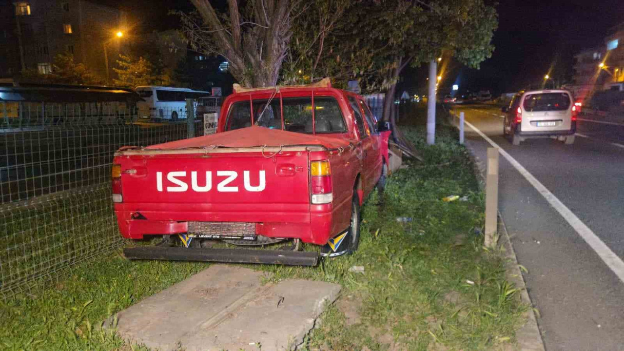 Kontrolü Kaybeden Kamyonet Refüje Çarptı: 1 Yaralı