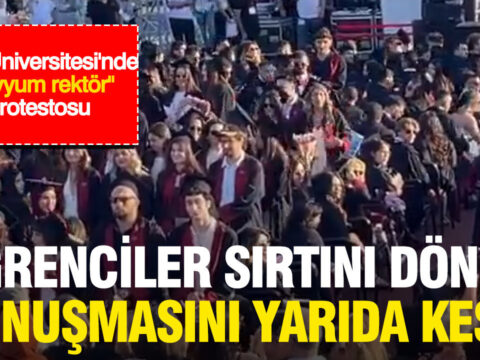 Bilgi universitesinde kayyum rektor protestosu ogrenciler sirtini dondu konusmasini yarida kesti HiZLwRUd